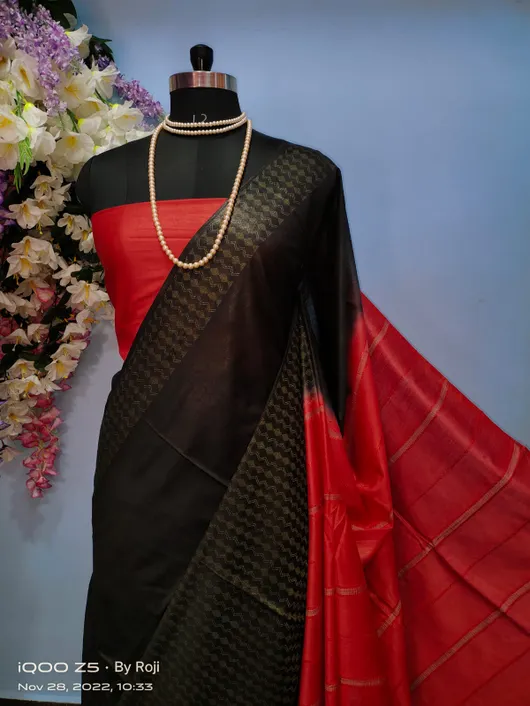Graceful Kota Viscose Silk Saree with Elegant Dupion Borders